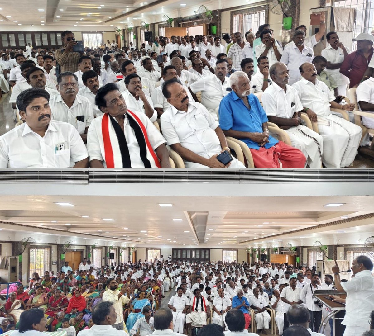 Arunmozhi_thev's tweet photo. கழக பொதுச்செயலாளர், வருங்கால தமிழக முதலமைச்சர், புரட்சித்தமிழர், மாண்புமிகு அண்ணன் @EPSTamilNadu  அவர்களின் ஆணைக்கிணங்க,

கடலூர் மேற்கு மாவட்ட
அ.இ.அண்ணா தி.மு.கழக செயல்வீரர்கள்-வீராங்கனைகள் ஆலோசனைக் கூட்டம்,

இன்று 14.2.2026 சனிக்கிழமை 
காலை 10.30 மணி முதல்,

விருத்தாசலம் புறவழிச் சாலையில் உள்ள ராணி மஹாலில் நடைபெற்றது.
இக்கூட்டத்தில்

✌🏻இதய தெய்வம் புரட்சித்தலைவி #அம்மா அவர்களின் 78 வது பிறந்தநாளை மிக சிறப்பாக கொண்டாடுவது குறித்தும்,

✌🏻வரும் 2026 சட்டமன்ற தேர்தல் பணிகள் குறித்தும் தீர்மானங்கள் ஒருமனதாக நிறைவேற்றப்பட்டது.

அனைத்து நிலை கழக நிர்வாகிகளும், கழக முன்னோடிகளும், செயல்வீரர்கள்-வீராங்கனைகளும் கலந்து கொண்டு சிறப்பித்தனர்.
