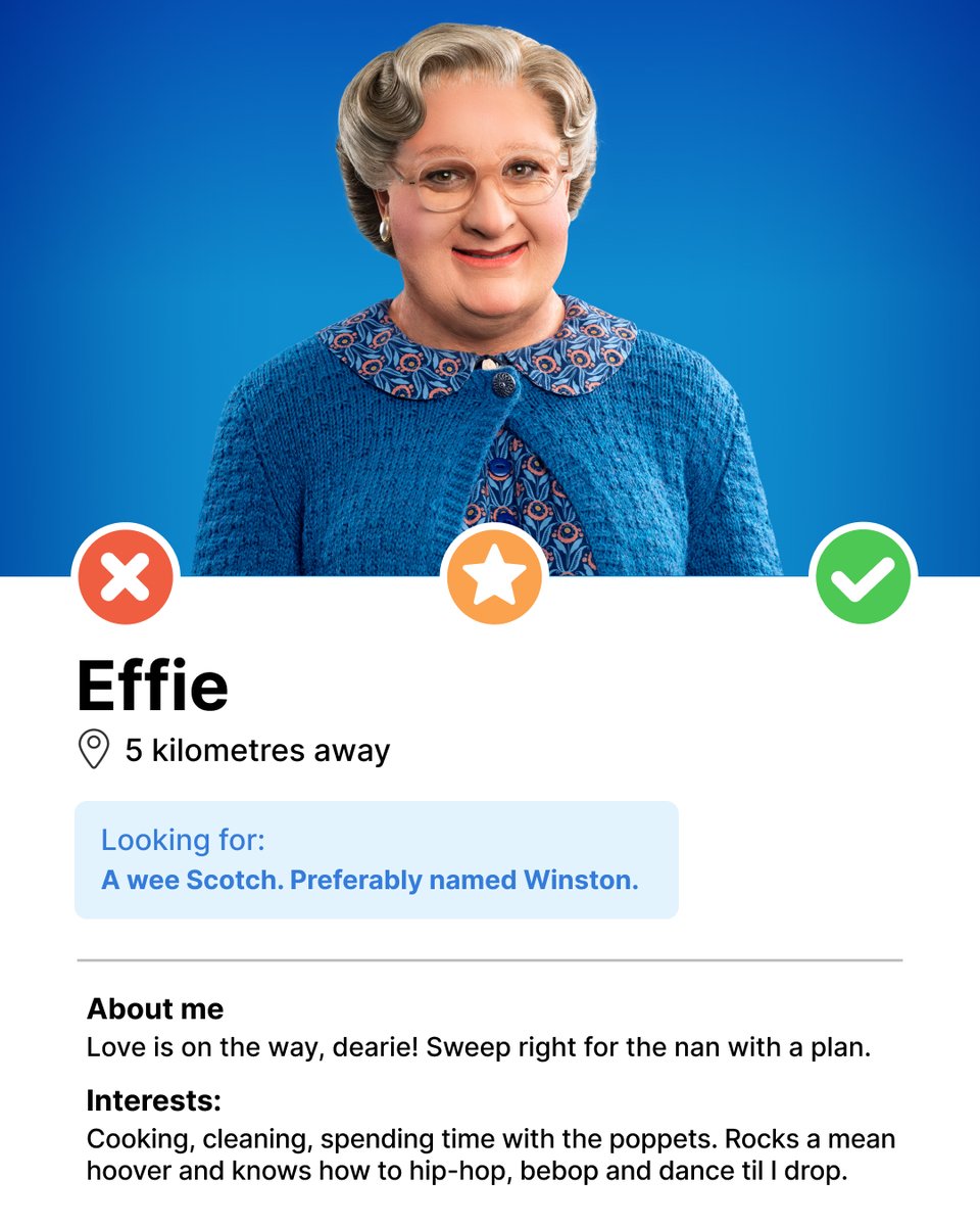 Mrs. Doubtfire UK tweet media