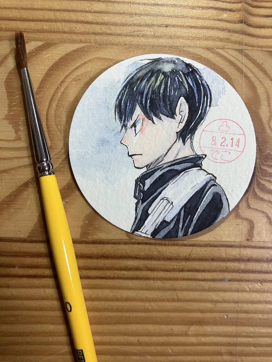 影山飛雄 #ハイキュー‼︎ #凸がき1日1絵 #vifart水彩紙 #blackwing #水彩