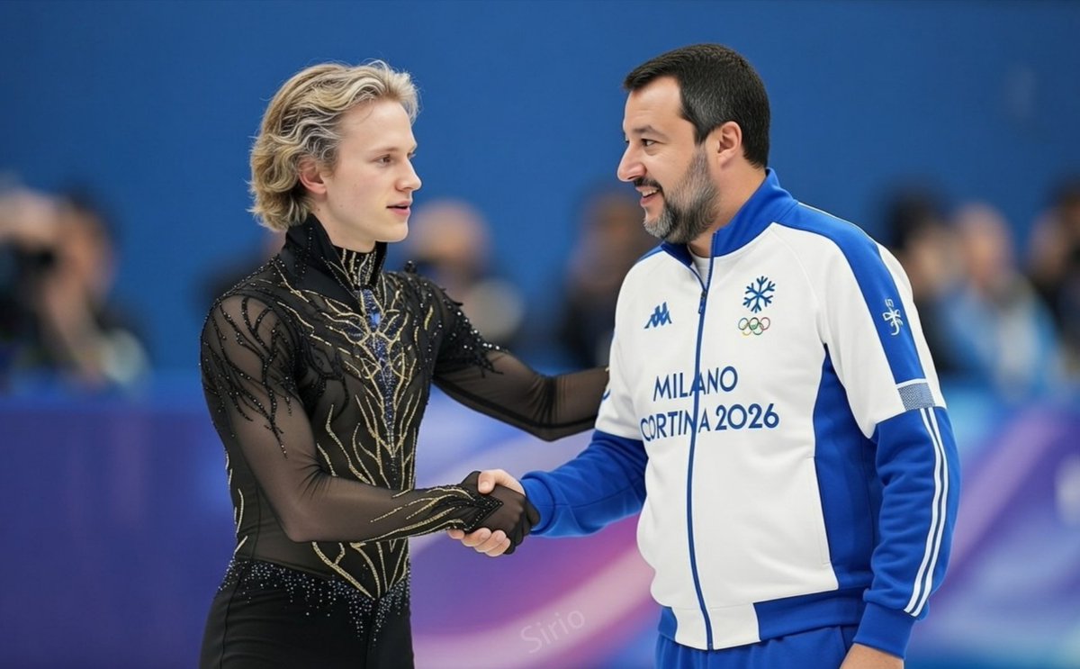 siriomerenda's tweet photo. Ilia Malinin prima della gara...
#Malinin #Salvini #Olimpiadilnvernali2026
#14febbraio https://t.co/06pyJFq6kr