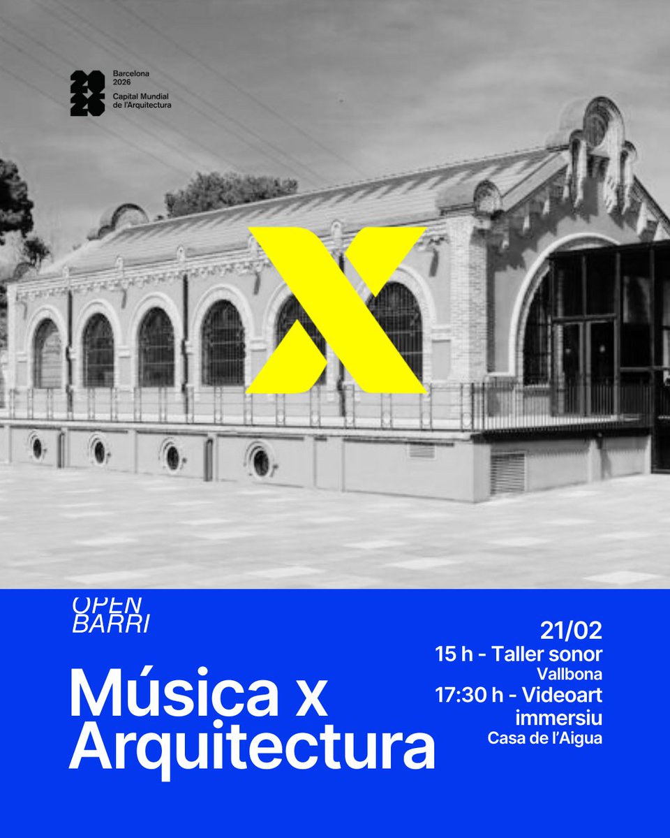 48hOpenHouseBcn's tweet photo. MÚSICA x ARQUITECTURA / MxA 🎶🏛️
 
 Esgotades les entrades per MxA del dissabte 21 de febrer, en motiu de l’#OpenBarri Nou Barris ❄️🌳
 
 Aquesta proposta serà present en cada edició de l’#OpenBarri 🏘️

Més informació: https://t.co/aQt7MTCMXP https://t.co/YAcxZ7ZqbL