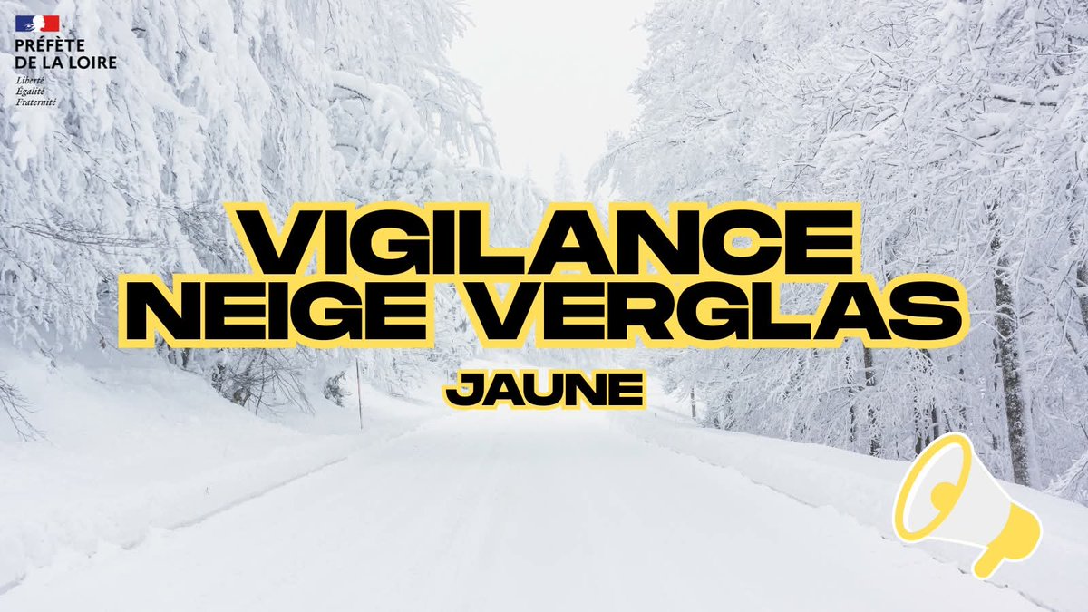 Image de Préfète de la Loire - #Vigilance jaune "crue inondation" et "neige verglas" à partir de ce jour 13 heures.

🌨️ Cumul de n