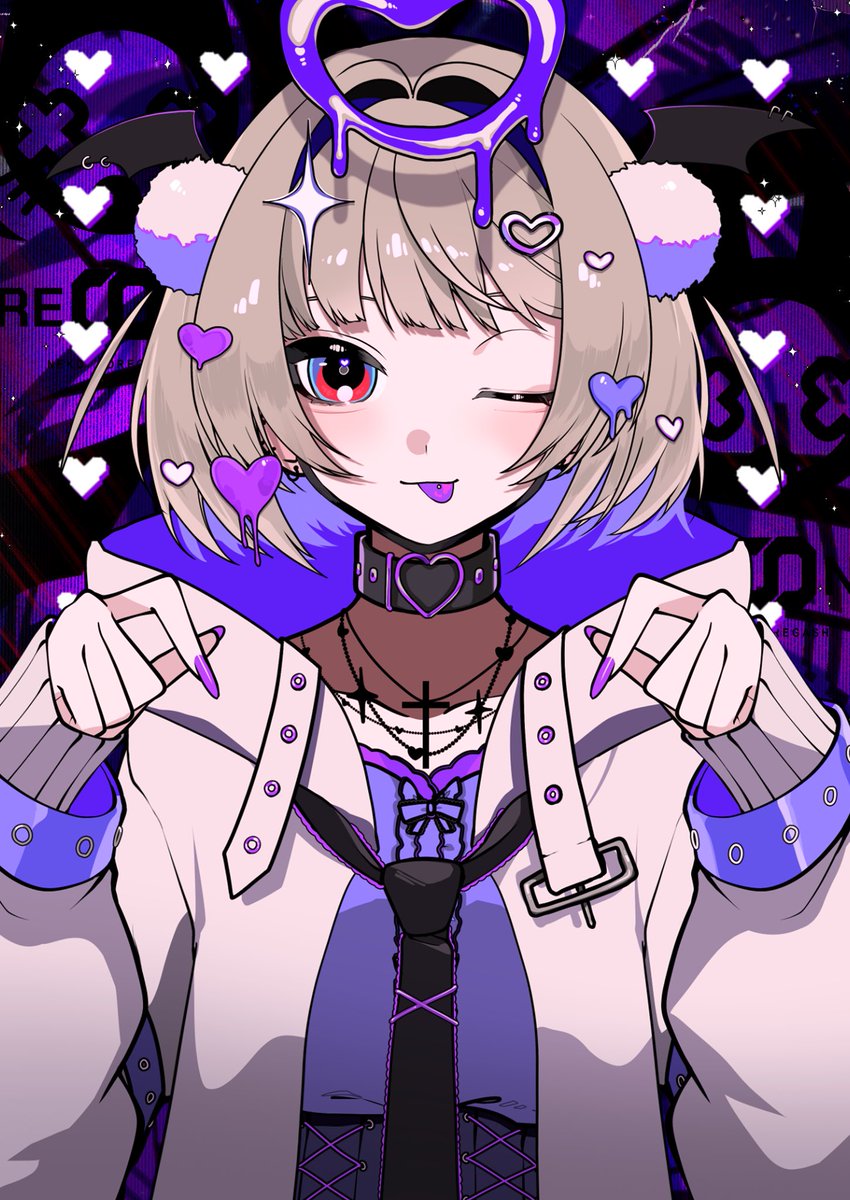 🩵⋆͛ ｰ 愛 Love U ｰ⋆͛💜

イラストにてお手伝いさせて頂きました！
バレンタインに素敵な楽曲となっております❤︎"
愛 Love U〜！⋆͛♡⋆͛