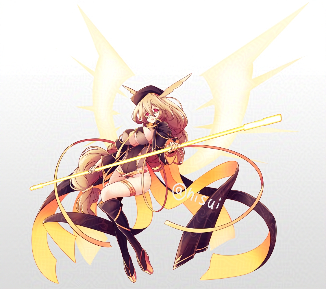 TRPG用に描いた立ち絵・杖のワルキューレ FATEの世界観でバトロワする卓だったので耳や羽のデザインはあっちのワルキューレベース 