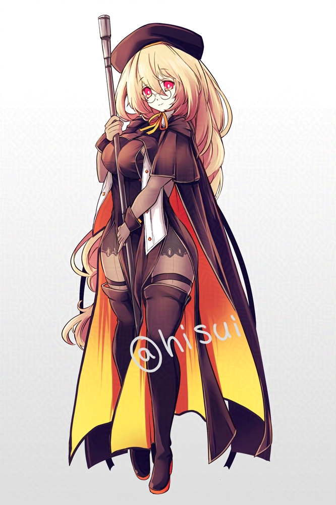 TRPG用に描いた立ち絵・杖のワルキューレ FATEの世界観でバトロワする卓だったので耳や羽のデザインはあっちのワルキューレベース 