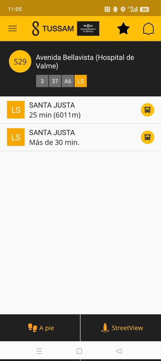 El autobús está en la ultima parada, lleva un rato ahi, esperando incorporarse, pero en la aplicación pone que tenemos que esperar 25 minutos.
🤷🏽‍♀️
Sin contar los 20 minutos que llevamos ya esperando.
#sevillahoy