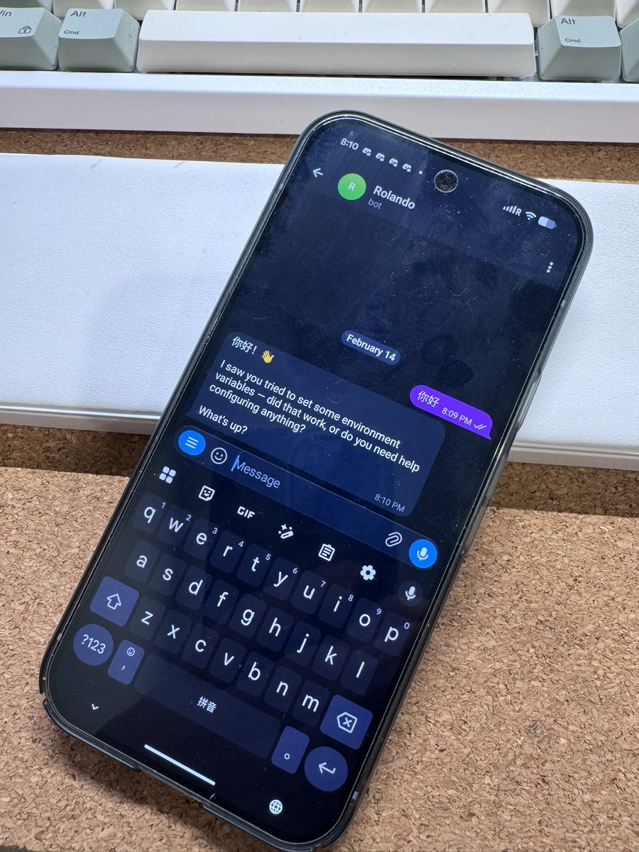 rwayne's tweet image. Pixel 9已经交由机器人 Rolando 接管
#botdrop #openclaw