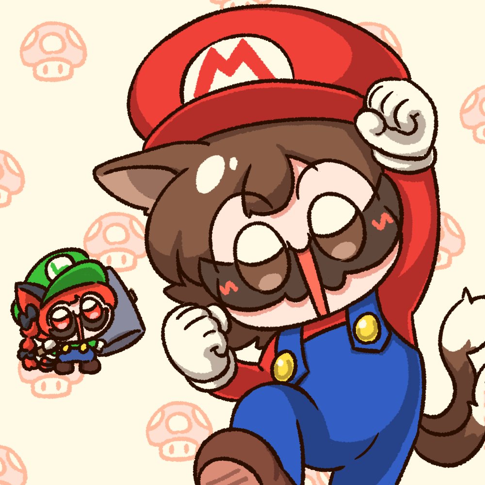 Commission drawing for <a href="/Happyflies2/">Happyflies2</a> !
Chen and Orin dressed like Mario and Luigi! berigoo!