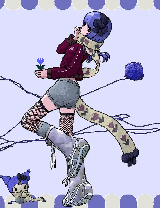 毛糸のショートパンツ