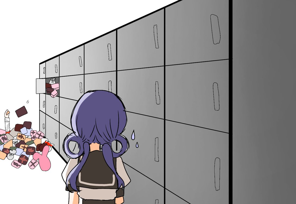 tutu_ku3591's tweet photo. これは、チョコに埋もれる源輝と自分も靴箱開けるか迷うアオちゃん https://t.co/jBf1CUJah3