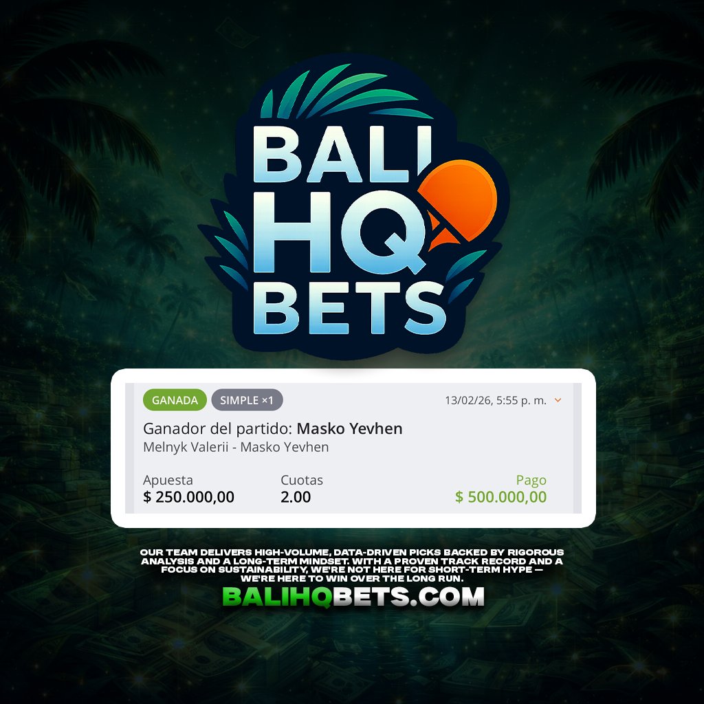 Table tennis keeps printing daily! 💰

📊 Numbers don’t lie
🧾 Receipts stay public
📅 Results tracked daily!

#SportsbettingX #SportsBettingPicks #BettingX