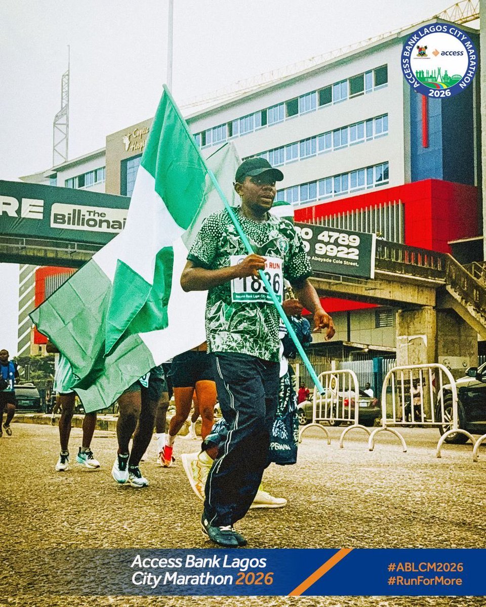 myaccessbank's tweet photo. Thousands have taken to the streets, but it’s discipline, focus, and steady pace that carry you across the line. 

The 10KM is in motion, and we’re is witnessing resilience in real time.

#ABLCM2026
#RunForMore
#NewStepsFreshGoals
#AccessBankLagosCityMarathon https://t.co/Vn3hXKFGv6