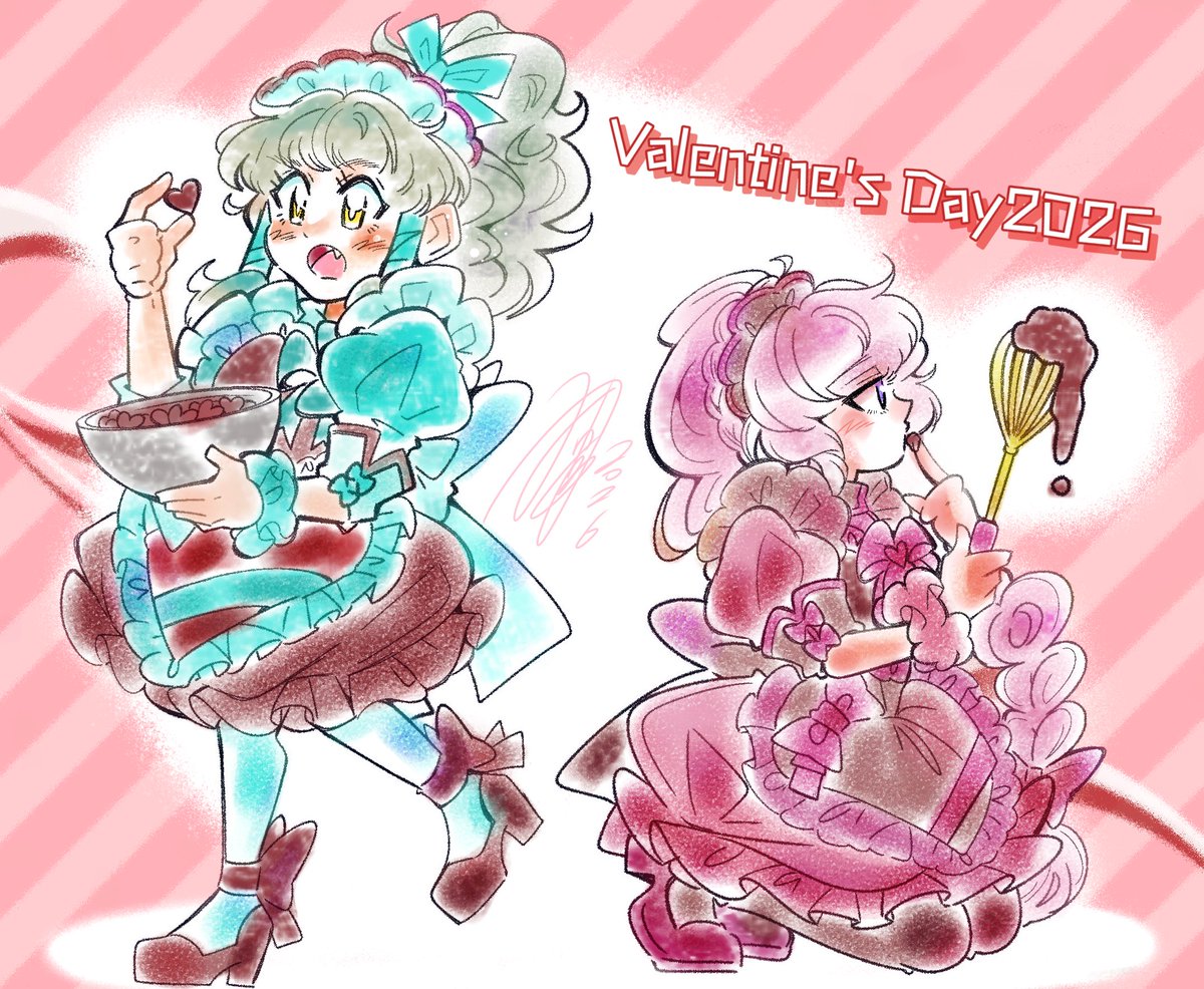 バレンタイン絵をとりあえず落書き