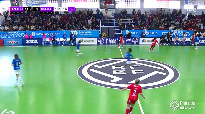 🟣Gran aspecto el del Pabellón de A Seca con lleno para ver uno de los mejores partidos de fútbol sala que se puedan ver en el Mundo.

🟣Mto. 8' - <a href="/PoioPescamarfs/">Poio Pescamar FS</a>  0 - <a href="/TorreblancaFS1/">Melilla Ciudad del Deporte Torreblanca C.F</a> 1.

📺RTVE Play

#FútbolSalaFemenino