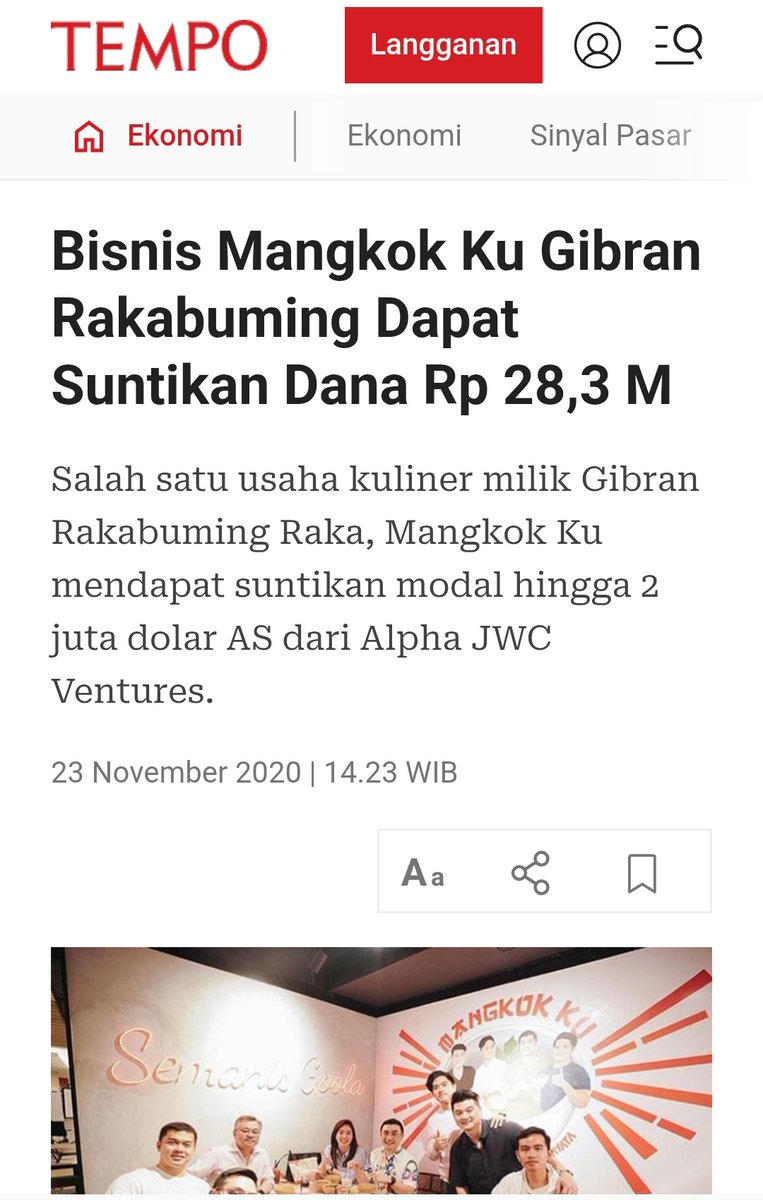 Saat itu, saat masih jadi anak presiden 🫶

Goola 2019 Rp 71 Miliar
Mangkokku 2020 Rp 28,3 Miliar