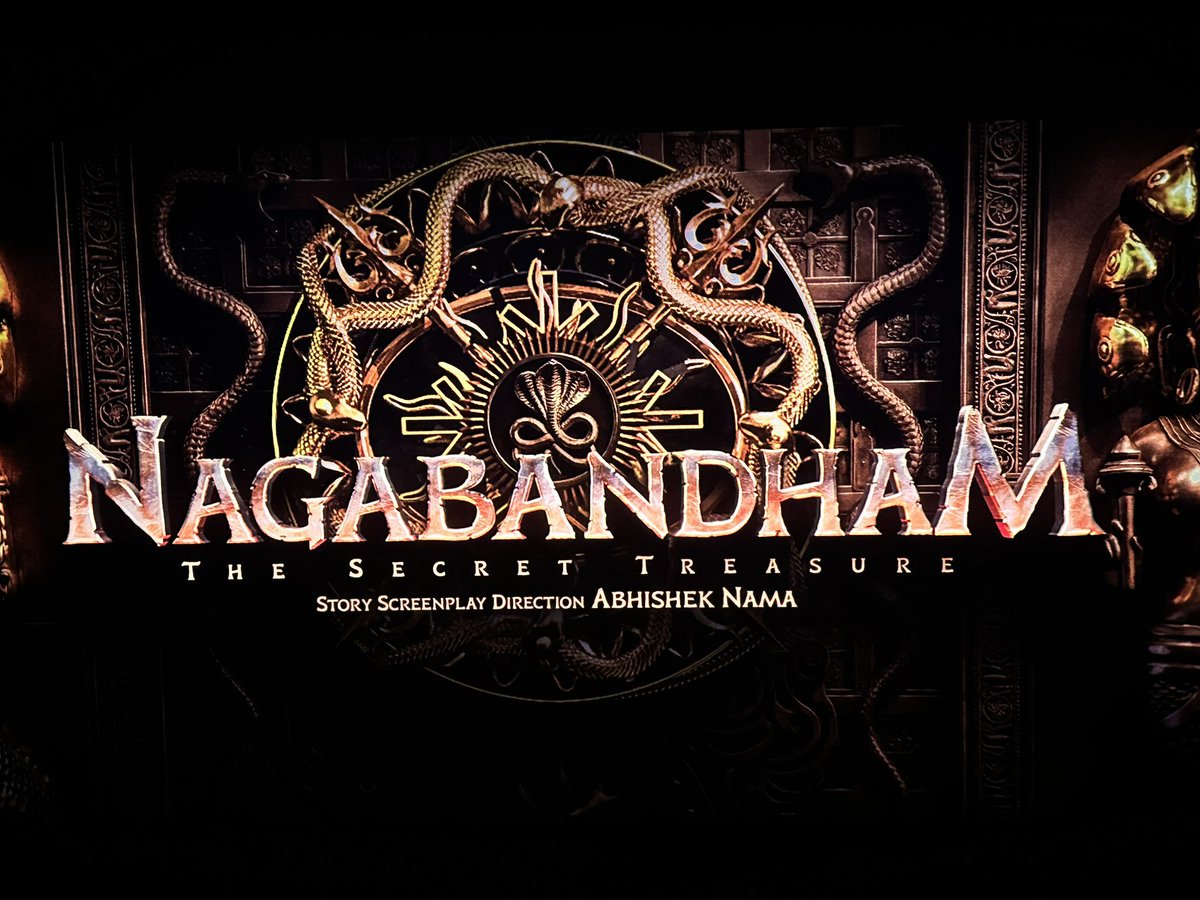 #Nagabandham teaser screened for media at Prasads IMAX on PCX 🔥

Grand visuals &amp; top-notch VFX 👏
A brilliant vision rooted in Indian tradition &amp; culture.
#AbhishekNama is gearing up for a BIG Pan-India spectacle! 

Digital release tomorrow!