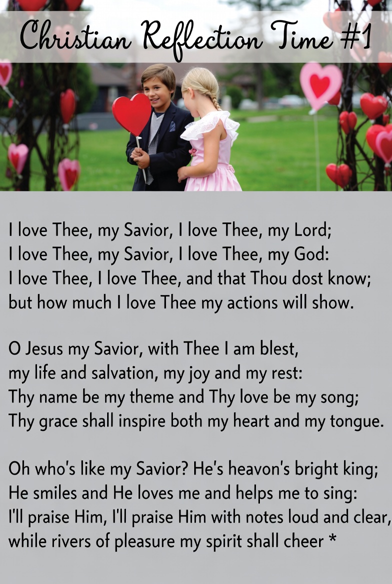Secular songs of romantic expressions abound on this day. For the Christian, a hymn about love is also appropriate for Valentine’s Day, and no sweeter expression of one’s love for Christ can be found than these anonymous lines from an early American folk hymn.

For the early