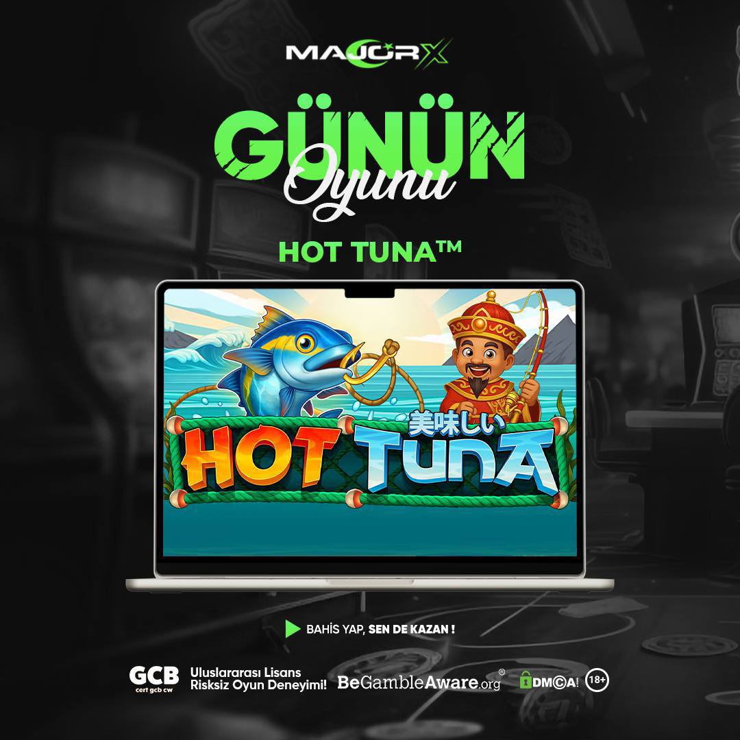 majorxgamecom's tweet photo. 🚨 MARJORX' TE GÜNÜN OYUNU HOT TUNA  İLE SİZLERİ BEKLİYOR!!!

🎆 MAJORX ile sınırsız eğlencenin ve kazancın tadına varın!!🎆

📣 %100' e varan bonuslar ile MAJORX sizin yanınızda!!!

⚽️Dilediğiniz alanda dilediğiniz bonuslar sizi bekliyor!🚀 https://t.co/mmmCKFbF8I