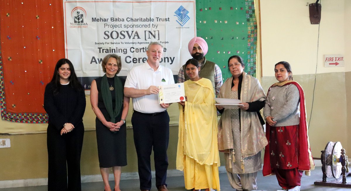 MBCT_Trust's tweet photo. Dr. James Mandigo, President &amp; Vice-Chancellor of University of the Fraser Valley (India) and Spouse Karen Natho visited @MBCT_Trust and awarded diplomas to 58 students of the 10th Batch (Cutting &amp; Tailoring, Skin &amp; Hair Care) under the MBCT SOSVAN Vocational Skills Program. https://t.co/Bz6LjU0La4