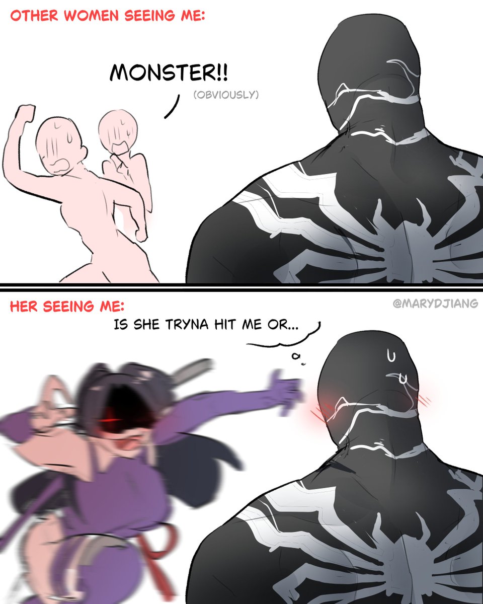 MaryDjiang's tweet image. That woman every time seeing her love:
#MarvelRivals #psylocke #venom