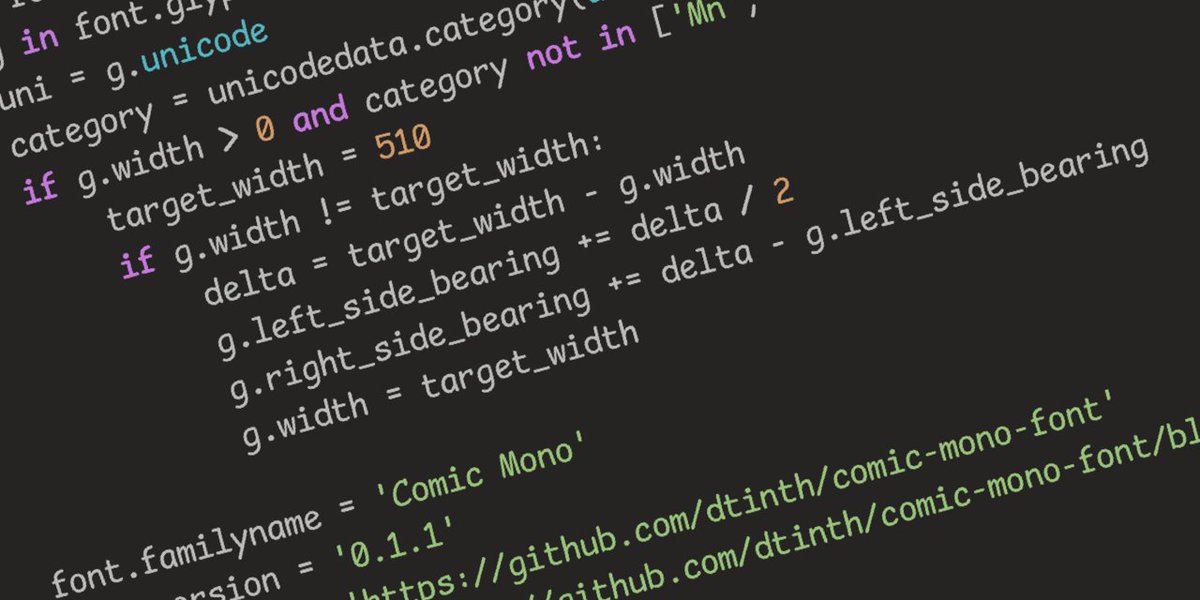 我真的很喜欢这个字体

dtinth.github.io/comic-mono-fon…