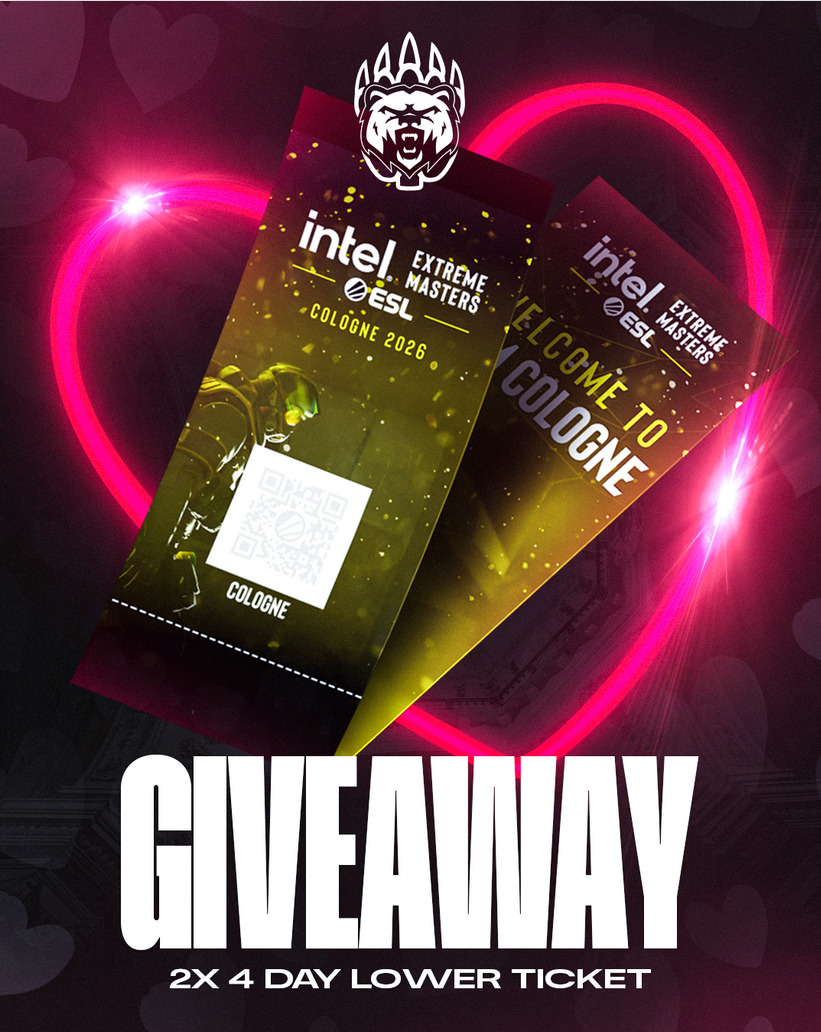 Auf geht's mit eurem liebsten Mate zur IEM Cologne!
Wir verlosen 1x2 Tickets für das anstehende Major in der <a href="/CounterStrike/">CS2</a> Kathedrale.

Alles was ihr tun müsst ist:
Dem Post ein💛geben.
Der Welt mit einem RT🔁eure Liebe zeigen.
Euren ➕1⃣ DuoQ Mate markieren.

#Gemeinsam in Köln