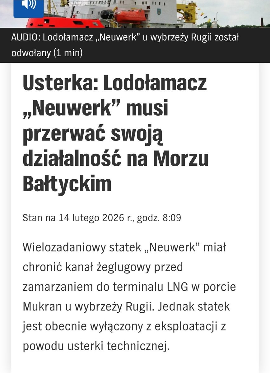 NIEMCY za Merkel i Thunberg  odwołali dekadę temu zimę! 

NIEMCY 2026: Niemcy bez gazu, bo lodołamacz wysiadł i nie docierają gazowce z LNG