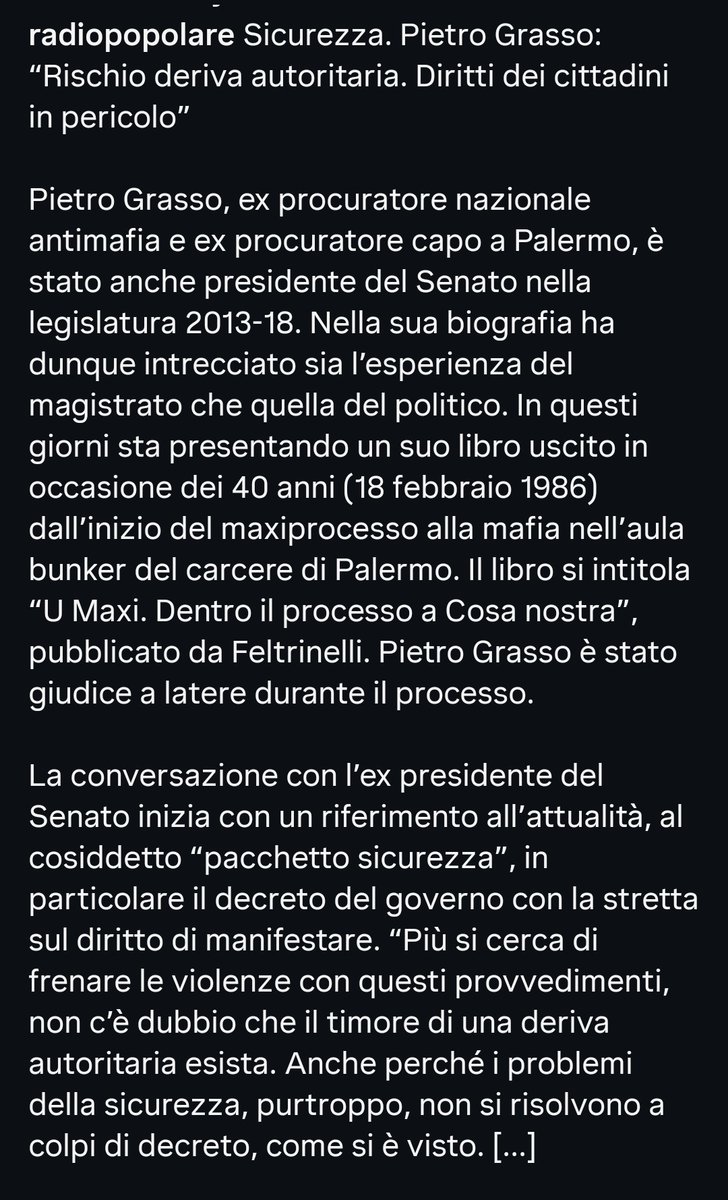 Pietro Grasso "Rischio deriva autoritaria.Diritti dei cittadini in pericolo" 
#IoVotoNo