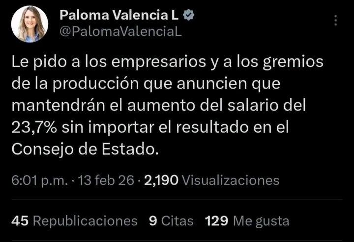 Hipocresía y  Cinismo son los apellidos referentes para los fachos colombianos.
Hace pocos días le dieron garrote al Presidente por haber subido el salario mínimo al 23.7%. Hoy son tan descarados que le piden a los empresarios mantenerlo.
La razón, estamos en  campaña electoral
