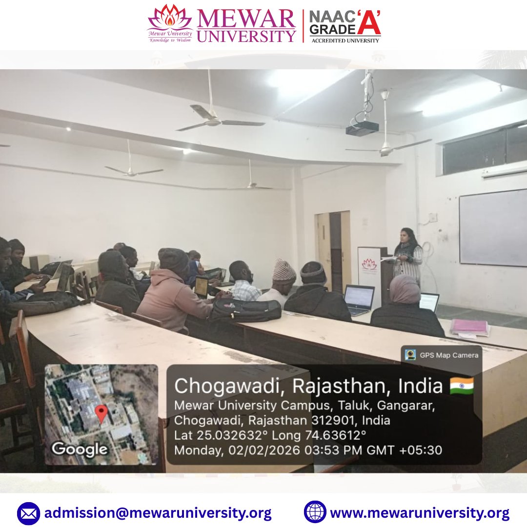 universitymewar's tweet photo. 📚✨Mewar University successfully organized a Value Added Course (VAC) on “LaTeX for Academic &amp; Research Writing”, aimed at enhancing students’ and researchers’ proficiency in professional document preparation and scientific publishing.

#MewarUniversity #ValueAddedCourse #LaTeX https://t.co/8GbH66HVHT