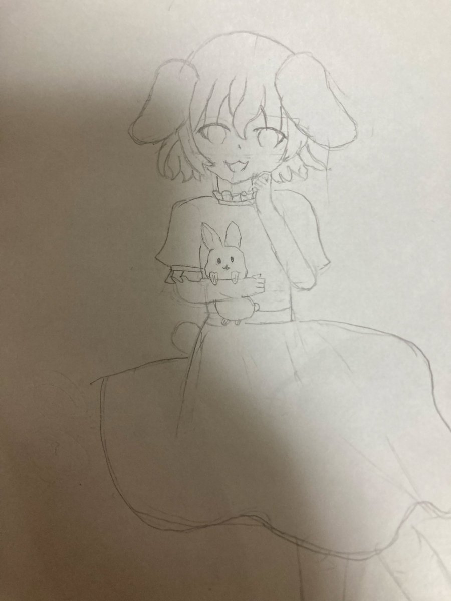 #東方Project #因幡てゐ 
イタズラっぽい表情が難しかった