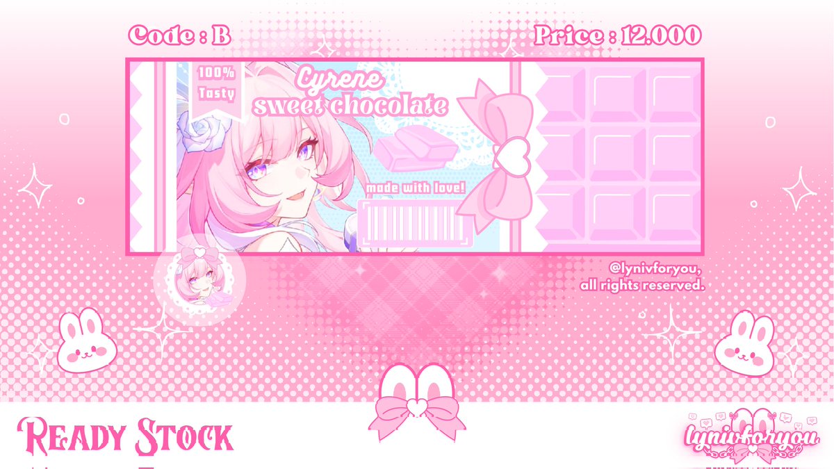 lynivforyou's tweet image. Help rt please, thank you! &amp;lt;3

Hai haii 🐰 lyni ada bawa ready stock layout valentine art (columbina, cyrene, aglaea) yang bisa ditake sekarang via dm 💭 price in pict – payment via bca/spay!

#zonauang #zonaba