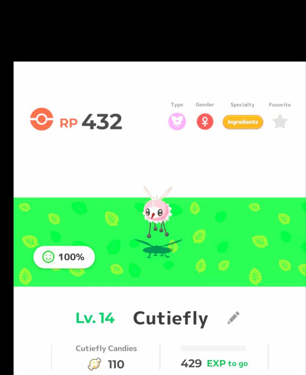 SimtasticWorld's tweet photo. #PokemonSleep said "Be My Valentine" 💕 with this shiny cutiefly #pokemonsleep #shinypokemon https://t.co/ETog9VlHpf