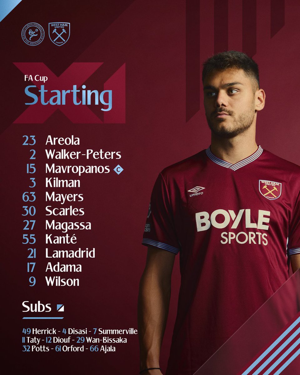 Our Hammers to face the Brewers 🫡