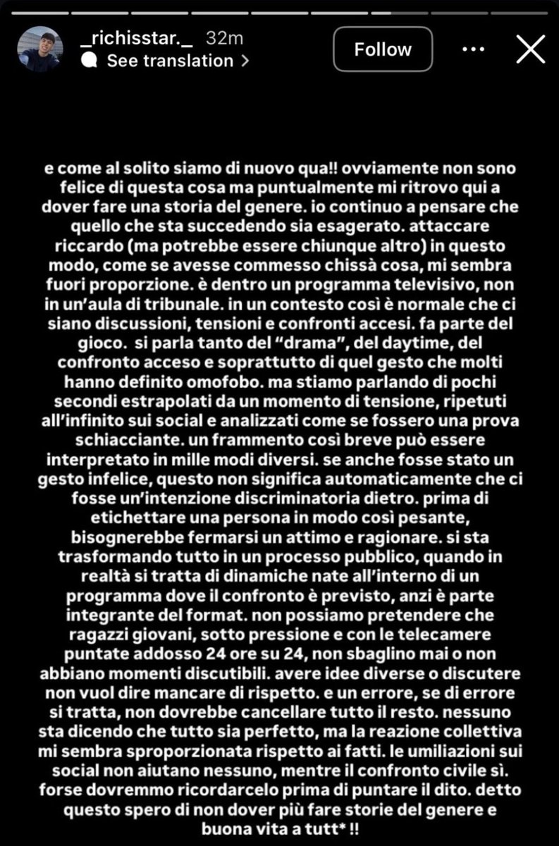 praticamente Riccardo stava solo sputando un seme di mela