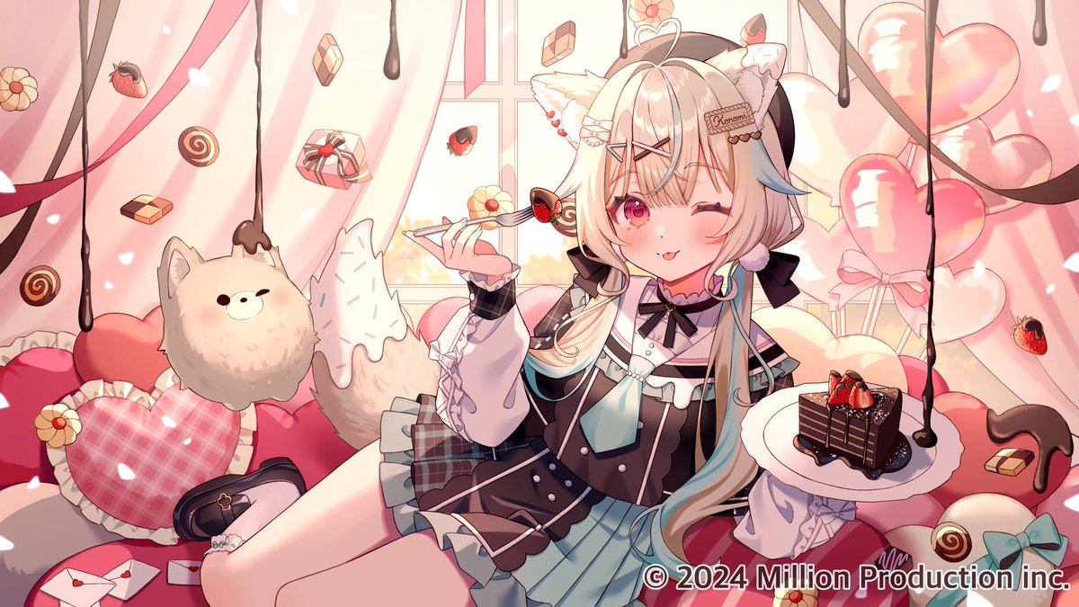 ミリプロ所属甘狼このみ様のお誕生日記念イラストを担当させていただき
