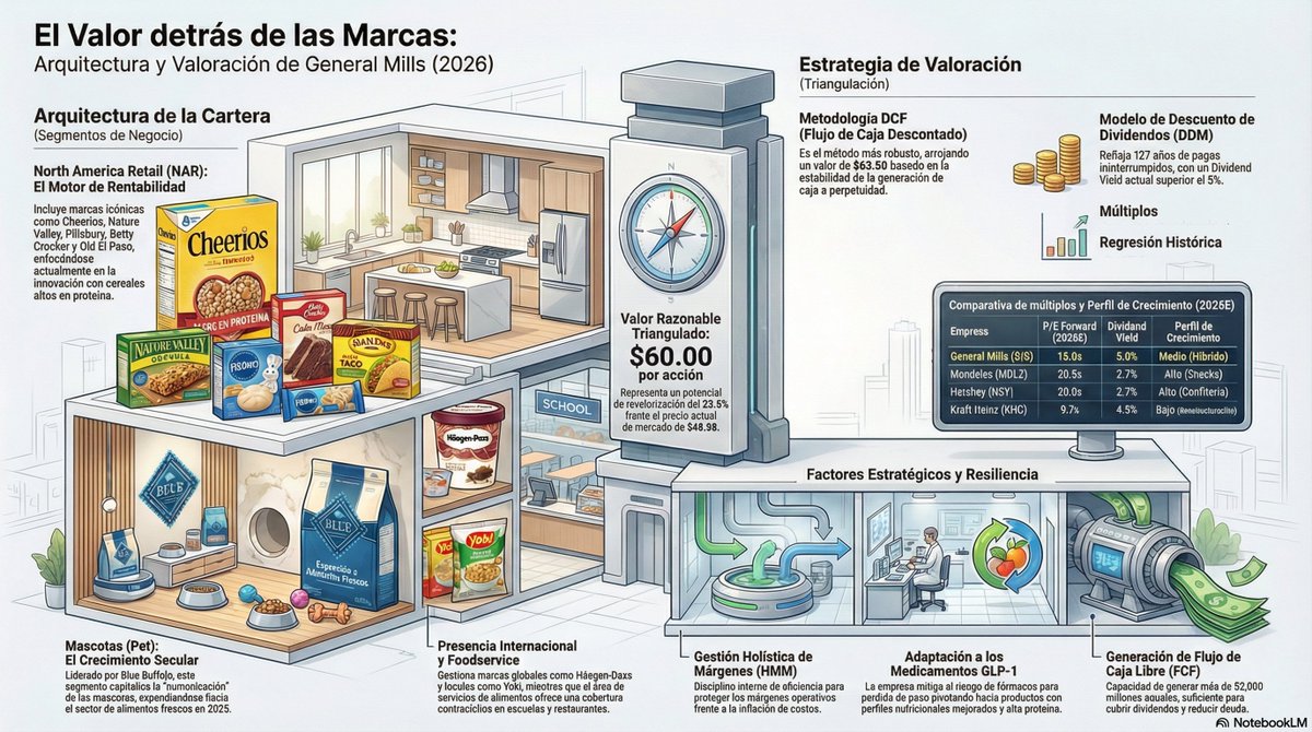 Mucha gente da por muertas a las empresas tradicionales de consumo. General Mills $GIS se fundó en 1856, no vendía lo mismo en siglo XIX que hoy, su portfolio de productos se ha ido adaptando a las necesidades del consumidor.