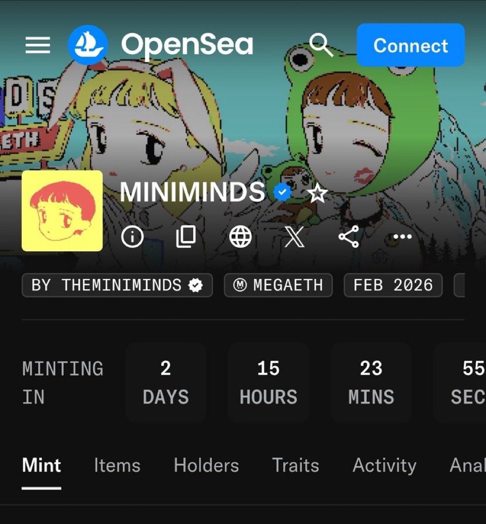Been blessed with 10 GTD <a href="/theminiminds/">MINIMINDS™</a> spots to share with you

• 3,333 generative PFP NFTs coming on Megaeth
• Feb 16th on opensea 

To enter:
> Follow <a href="/manyaaww/">manya</a> and <a href="/theminiminds/">MINIMINDS™</a> 
> Like and comment

I’ll pick the winners in few hours.