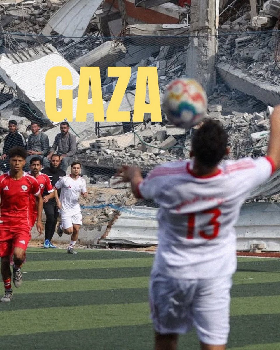 🚨🇵🇸 BREAKING: Gaza Sports Club and Beit Hanoun Sports Club played a football match at the Palestine Stadium in Gaza City this past weekend.