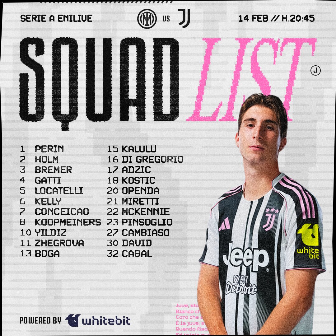 قائمة البيانكونيري المستدعاة لمواجهة إنتر الليلة ضمن منافسات #الدوري_الإيطالي تشهد غياب مؤثر للنجم الفرنسي تورام.

-
-
-

#Juventus
#يوفنتوس