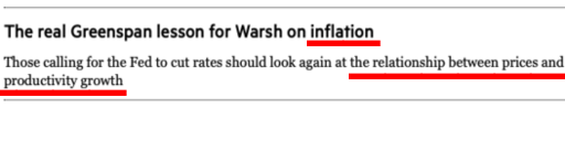 FGMR's tweet image. Big gov’t, #CentralBanks &amp;amp; their friends in legacy media want you to focus on prices and productivity growth b/c it helps them perpetuate #FiatCurrency by distorting the true #inflation rate.
In a free #economy using #gold #money, #deflation is the natural course for prices,