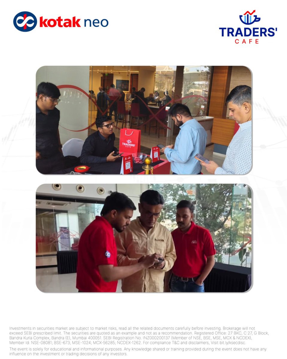 kotakneo's tweet photo. Mumbai’s fast pace meets the rhythm of commodities. 🌆
Attendees are signing in, networking, and getting ready to decode market trends together.
#KotakNeo #TradersCafeMumbai #CommoditySpecial #CommodityTraders #Mumbai https://t.co/h9LCStjvlN