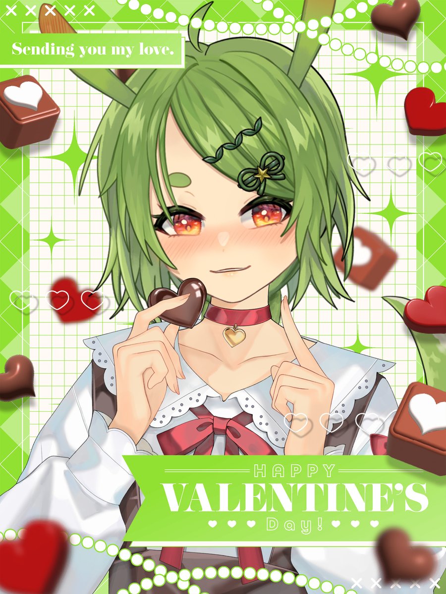 情人節要跟情人過才算有過節嗎?

順帶一提外星狗狗可以吃巧克力啦！

晚上可以來直播看我