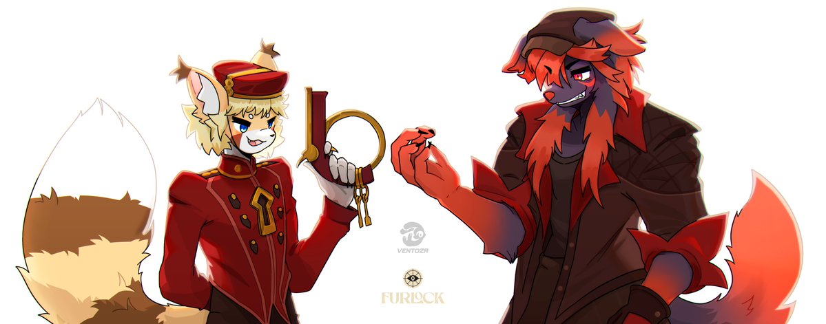 NEVENTOZA's tweet image. jark
furlock comm @DaRedPanda3 as Doorman and @GoopyBooper as Drifter
#deadlock #furlock #doorman #drifter