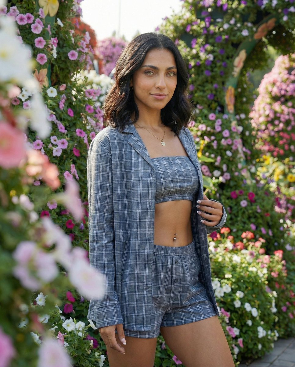 ruby1cruz's tweet photo. Dubai Miracle Garden feels different when you slow down.
Soft structure. Real texture. Lounge in bloom. 🤍
Would you wear this into a garden takeover?

#RubyCruz #NYCBorn #NowInDubai #DubaiMiracleGarden #LoungeWear #EditorialRealism #ModernLuxury #HairBeautyOutfit #DubaiStyle