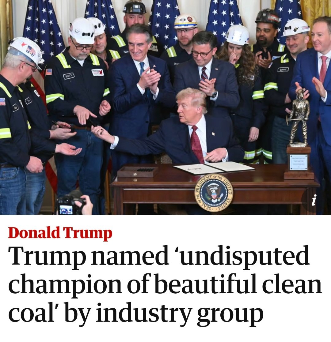 PeterWMurphy1's tweet image. Trump named the "Undisputed Champion of Beautiful Clean Coal"! I assumed this was a parody by the @chaser or @BetootaAdvocate. But, no! This is real. #USA #FossilFuels #ClimateCrisis #uspoli