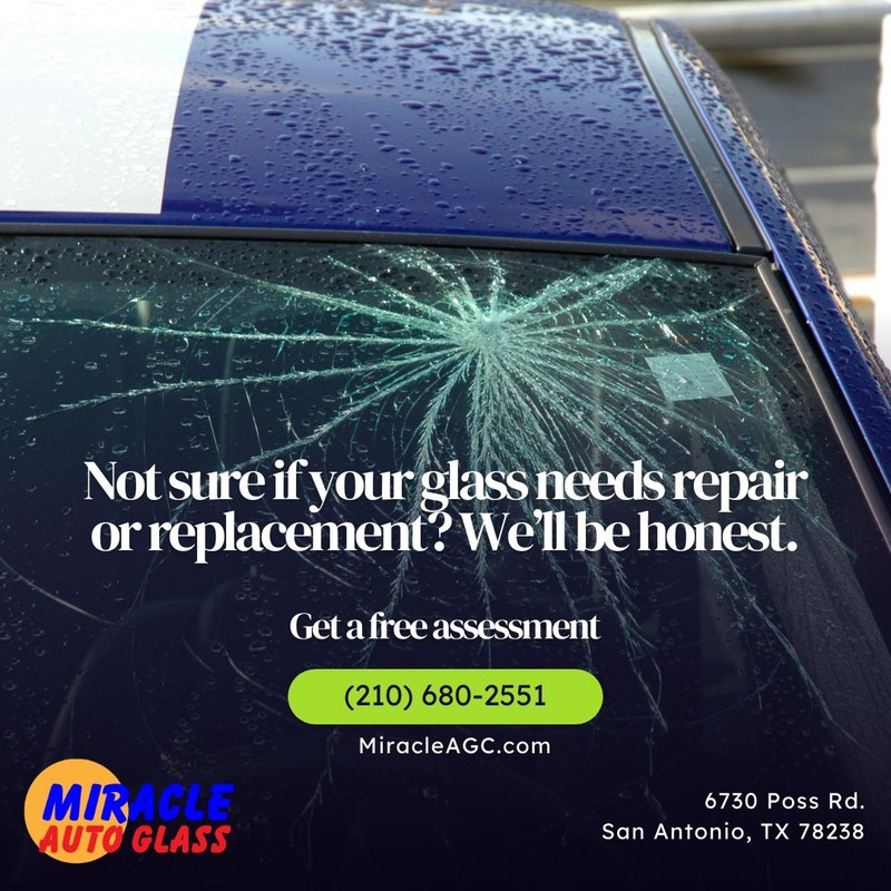 GlassMiracle's tweet photo. Not sure if your glass needs repair or replacement? We’ll be honest. Get a free assessment #HonestService #AutoGlassExperts #SanAntonio https://t.co/s5O8ao5b0w https://t.co/o8JtXPgRXK