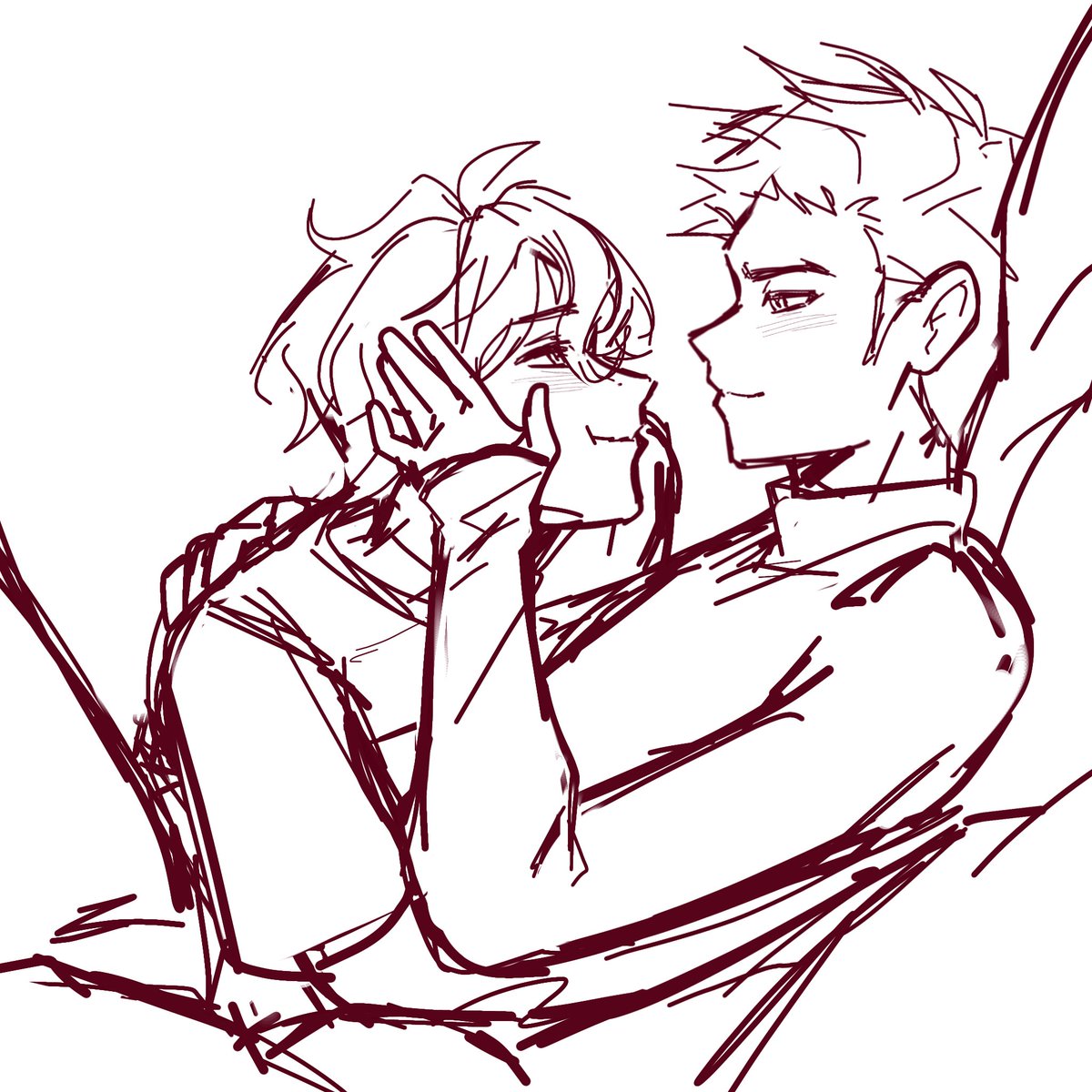I hate exam, it keeps me away from them
Might color this later, happy Valentine?
#jondami