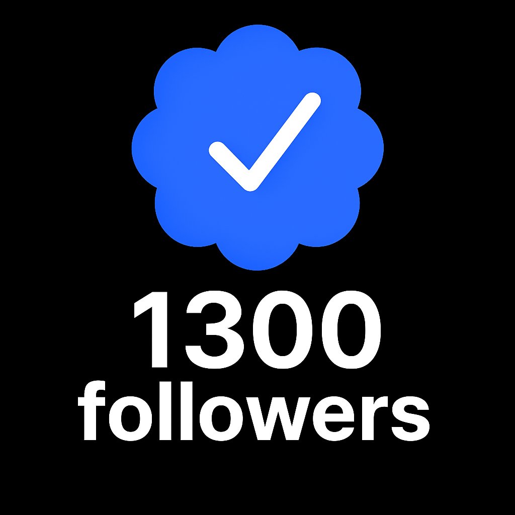 Want 1300 follower 

Comment Hi,👋

We follow you