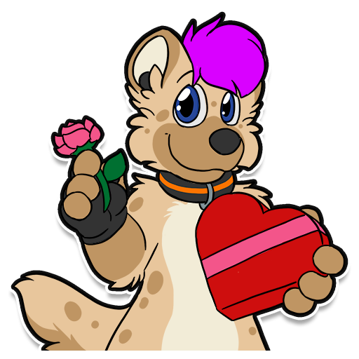 Late again and if you know the reason why... Well... We're all still baffled ourselves. Please enjoy this lovely appropriate sticker from Licos 

#notfurryfriday #furryfandom #valentinesday

🎭 <a href="/WizLicos/">🔸 Licos | Oversized werewolf 🔸 #2/14</a>